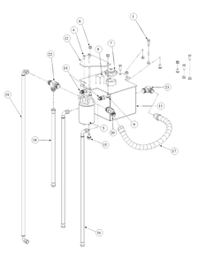 Hydro Pump Assembly Diagram and Parts List for M48-KW 53AB5DAV150-19-HP Cub Cadet Lawn Tractor